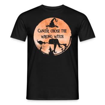 Cancer Sorcière Pêche Cancer de l’utérus - T-shirt homme - noir - Devant - AI Model Male 178 light (178cm)