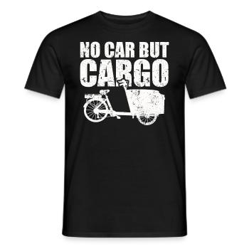 Pas une voiture, mais un vélo cargo - T-shirt homme - noir - Devant - AI Model Male 178 light (178cm)