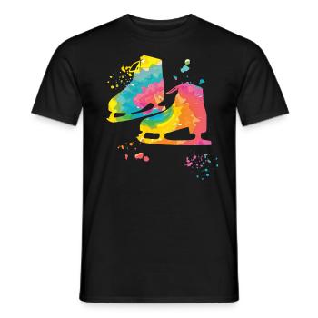 Eiskunstläufer Schlittschuhlaufen Eiskunstlauf - Männer T-Shirt - Schwarz - Vorne - AI Model Male 178 light (178cm)
