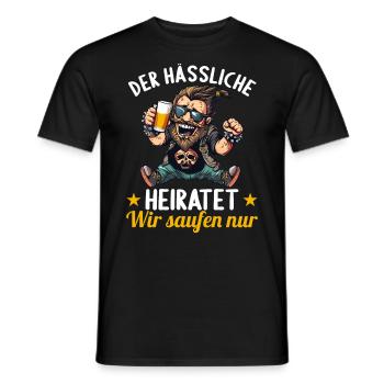 the ugly one marries bachelor party bachelor party - Men's T-Shirt - black - Front - AI Model Male 178 light (178cm)