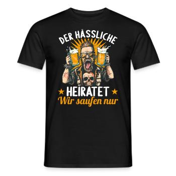 the ugly one marries bachelor party bachelor party - Men's T-Shirt - black - Front - AI Model Male 178 light (178cm)