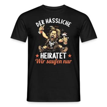 the ugly one marries bachelor party bachelor party - Men's T-Shirt - black - Front - AI Model Male 178 light (178cm)