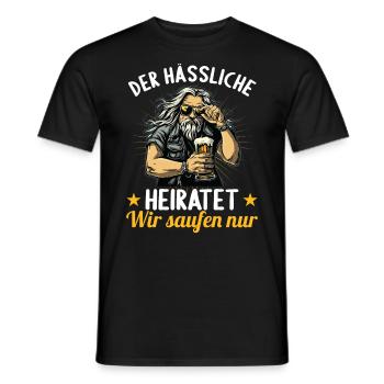 the ugly one marries bachelor party bachelor party - Men's T-Shirt - black - Front - AI Model Male 178 light (178cm)