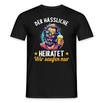 the ugly one marries bachelor party bachelor party - Men's T-Shirt - black - Front - AI Model Male 178 light (178cm)