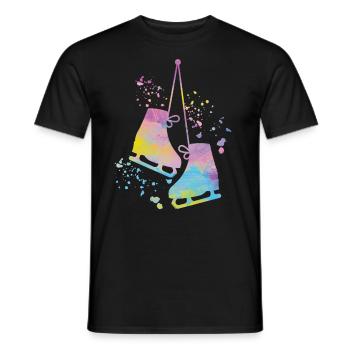 Eiskunstläufer Schlittschuhlaufen Eiskunstlauf - Männer T-Shirt - Schwarz - Vorne - AI Model Male 178 light (178cm)