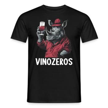 Vinozeros Wine Connoisseur Wine Drinker Wine Lovers - Men's T-Shirt - black - Front - AI Model Male 178 light (178cm)