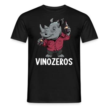 Vinozeros Weinkenner Weintrinker Weinliebhaber - Männer T-Shirt - Schwarz - Vorne - AI Model Male 178 light (178cm)