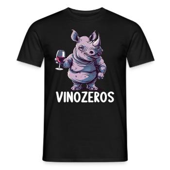 Vinozeros Weinkenner Weintrinker Weinliebhaber - Männer T-Shirt - Schwarz - Vorne - AI Model Male 178 light (178cm)