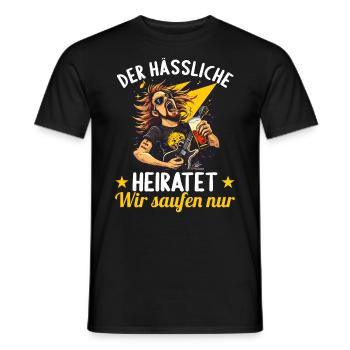 the ugly one marries bachelor party bachelor party - Men's T-Shirt - black - Front - AI Model Male 178 light (178cm)