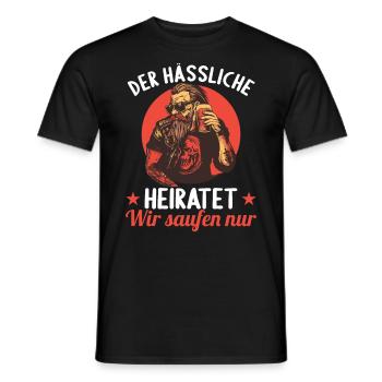 the ugly one marries bachelor party bachelor party - Men's T-Shirt - black - Front - AI Model Male 178 light (178cm)