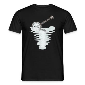 Banjo Musik Country Musik Banjospieler - Männer T-Shirt - Schwarz - Vorne - AI Model Male 178 light (178cm)
