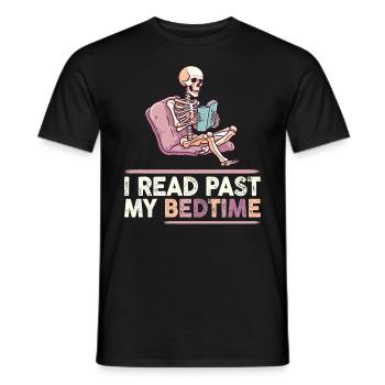Ich Lese Nach Der Schlafenszeit Skelett - Männer T-Shirt - Schwarz - Vorne - AI Model Male 178 light (178cm)
