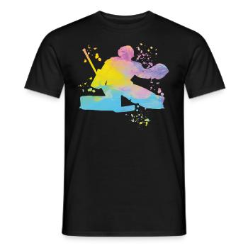 Eishockeyspieler Jungen Eishockey - Männer T-Shirt - Schwarz - Vorne - AI Model Male 178 light (178cm)