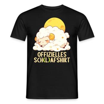 Chemise officielle de mouton Chemise de nuit officielle - T-shirt homme - noir - Devant - AI Model Male 178 light (178cm)