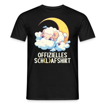 Chemise officielle de mouton Chemise de nuit officielle - T-shirt homme - noir - Devant - AI Model Male 178 light (178cm)