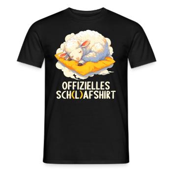 Chemise officielle de mouton Chemise de nuit officielle - T-shirt homme - noir - Devant - AI Model Male 178 light (178cm)