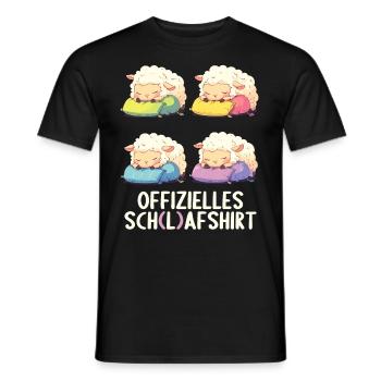 Chemise officielle de mouton Chemise de nuit officielle - T-shirt homme - noir - Devant - AI Model Male 178 light (178cm)