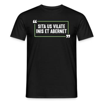 Latin Funny Latin Saying - Men's T-Shirt - black - Front - AI Model Male 178 light (178cm)