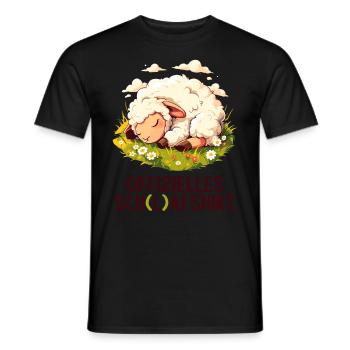 Chemise officielle de mouton Chemise de nuit officielle - T-shirt homme - noir - Devant - AI Model Male 178 light (178cm)