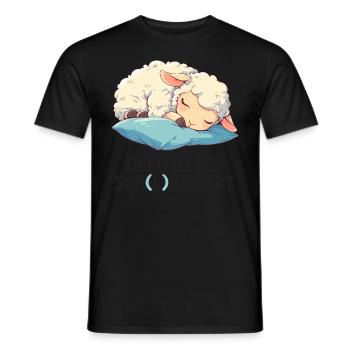 Chemise officielle de mouton Chemise de nuit officielle - T-shirt homme - noir - Devant - AI Model Male 178 light (178cm)