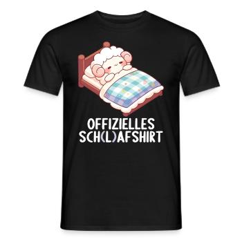 Chemise officielle de mouton Chemise de nuit officielle - T-shirt homme - noir - Devant - AI Model Male 178 light (178cm)