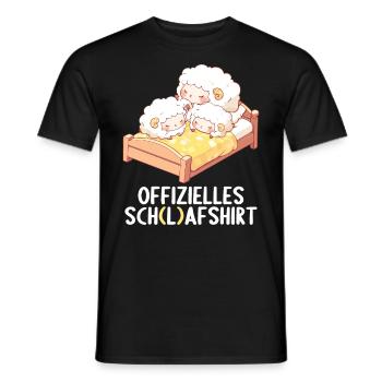Chemise officielle de mouton Chemise de nuit officielle - T-shirt homme - noir - Devant - AI Model Male 178 light (178cm)