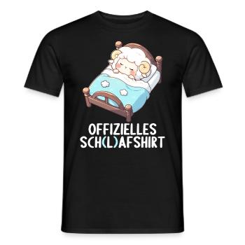 Chemise officielle de mouton Chemise de nuit officielle - T-shirt homme - noir - Devant - AI Model Male 178 light (178cm)