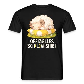 Chemise officielle de mouton Chemise de nuit officielle - T-shirt homme - noir - Devant - AI Model Male 178 light (178cm)