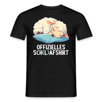 Chemise officielle de mouton Chemise de nuit officielle - T-shirt homme - noir - Devant - AI Model Male 178 light (178cm)