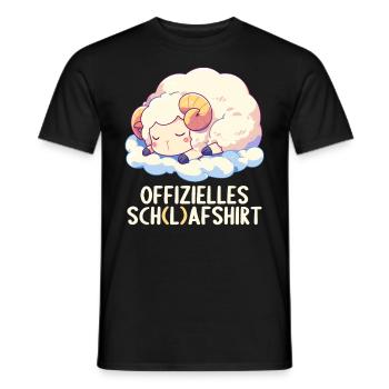 Chemise officielle de mouton Chemise de nuit officielle - T-shirt homme - noir - Devant - AI Model Male 178 light (178cm)
