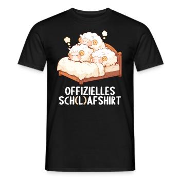 Chemise officielle de mouton Chemise de nuit officielle - T-shirt homme - noir - Devant - AI Model Male 178 light (178cm)