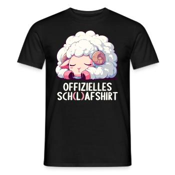 Chemise officielle de mouton Chemise de nuit officielle - T-shirt homme - noir - Devant - AI Model Male 178 light (178cm)