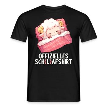 Chemise officielle de mouton Chemise de nuit officielle - T-shirt homme - noir - Devant - AI Model Male 178 light (178cm)