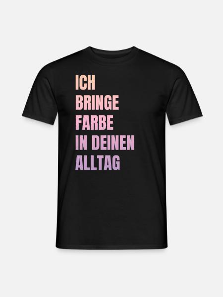 Ich Bringe Farbe Maler Papa Lackierer - Männer T-Shirt - Schwarz