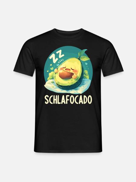 Schlafocado Offizielles Schlafshirt - Männer T-Shirt - Schwarz
