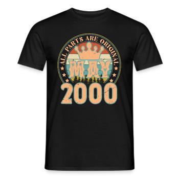 May 2000. May 2000 Birthday Gift. May 2000 - Men's T-Shirt - black - Front - AI Model Male 178 light (178cm)