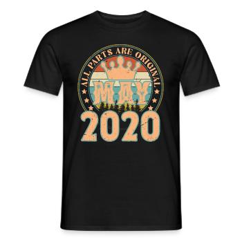 May 2020. May 2020 Birthday Gift. May 2020 - Men's T-Shirt - black - Front - AI Model Male 178 light (178cm)