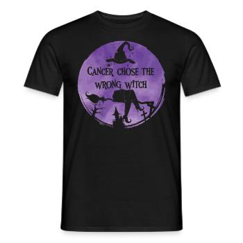 Krebs Hexe Lila Leiomyosarkom - Männer T-Shirt - Schwarz - Vorne - AI Model Male 178 light (178cm)