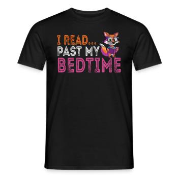 Ich Lese Nach Der Schlafenszeit Lesefuchs - Männer T-Shirt - Schwarz - Vorne - AI Model Male 178 light (178cm)
