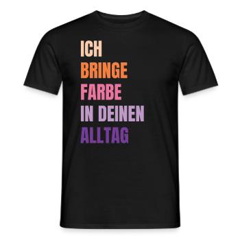 J’amène Peintre de peinture Papa Vernisseur - T-shirt homme - noir - Devant - AI Model Male 178 light (178cm)