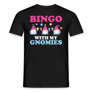 Bingo avec mes gnomies Bingo amusant - T-shirt homme - noir - Devant - AI Model Male 178 light (178cm)