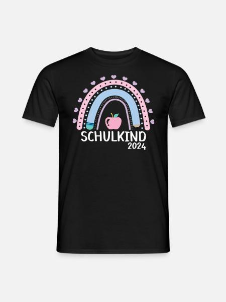 Schulanfang Einschulung Schulkind 2024 - Männer T-Shirt - Schwarz