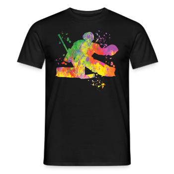 Eishockeyspieler Jungen Eishockey - Männer T-Shirt - Schwarz - Vorne - AI Model Male 178 light (178cm)