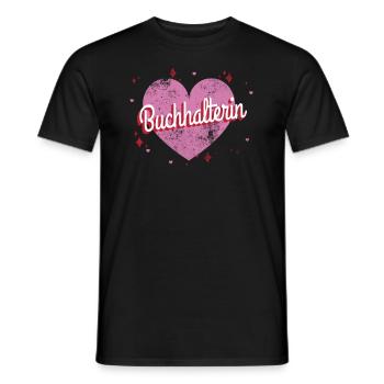 Accounting heartfelt gift idea for - Men's T-Shirt - black - Front - AI Model Male 178 light (178cm)