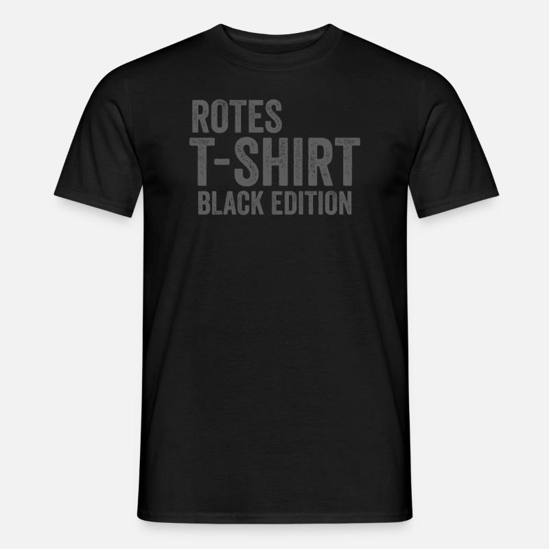 Rotes TShirt Black Edition - Männer T-Shirt - Schwarz