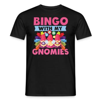 Bingo Mit Meinen Gnomies Lustiges Bingo - Männer T-Shirt - Schwarz - Vorne - AI Model Male 178 light (178cm)
