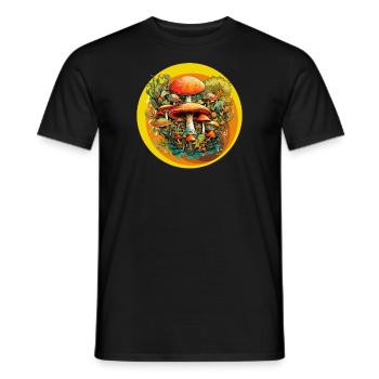 Champignons Cueilleurs de champignons Accessoires Champignons Cultivateurs Champignons - T-shirt homme - noir - Devant - AI Model Male 178 light (178cm)
