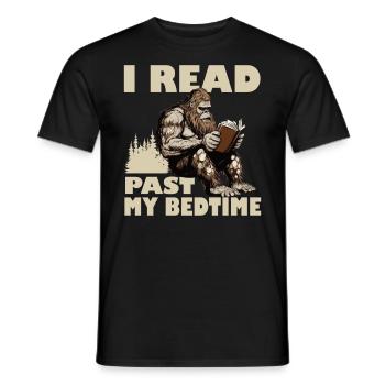 J’ai lu au-delà de mon heure de coucher en lisant Bigfoot - T-shirt homme - noir - Devant - AI Model Male 178 light (178cm)