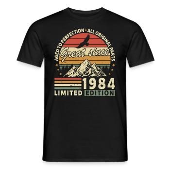 40 Years great since 1984 limited edition - T-shirt homme - noir - Devant - AI Model Male 178 light (178cm)