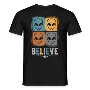 Croyance en l’espace incompréhensible - T-shirt homme - noir - Devant - AI Model Male 178 light (178cm)